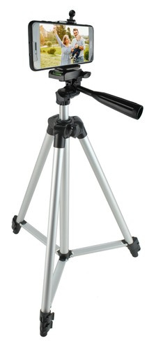 Kamerastativ 45–133 cm för Mobil & Kamera – Aluminium med Mobilhållare och Fjärrutlösare