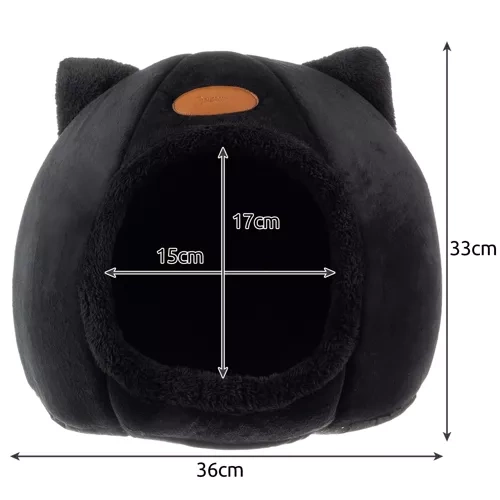 Plysch Kattbädd – Mjuk Kattkoja med Urtagbar Kudde & Halkfri Botten