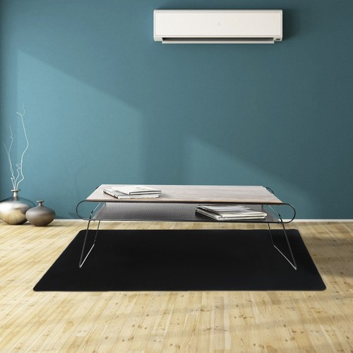 Skyddsmatta för Kontorsstol 100 x 140 cm – Golvskydd i Polypropen för Hårda Golv, Svart