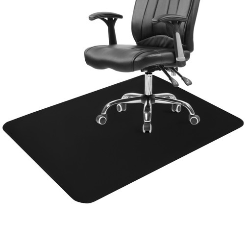 Skyddsmatta för Kontorsstol 100 x 140 cm – Golvskydd i Polypropen för Hårda Golv, Svart