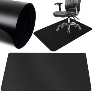 Skyddsmatta för Kontorsstol 100 x 140 cm – Golvskydd i Polypropen för Hårda Golv, Svart