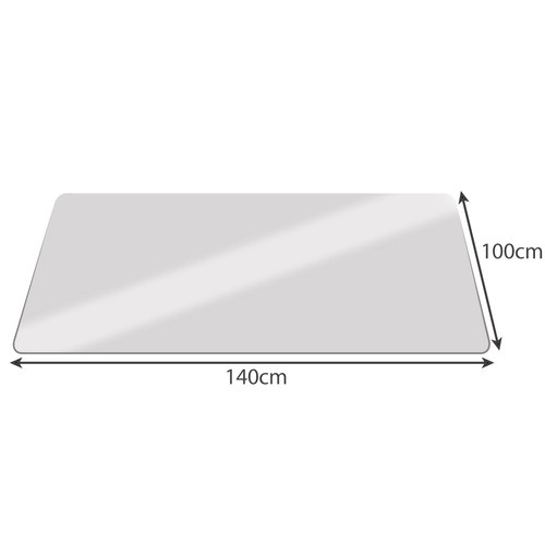 Skyddsmatta för Kontorsstol 100 x 140 cm – Halvtransparent Golvskydd i Polypropen för Hårda Golv