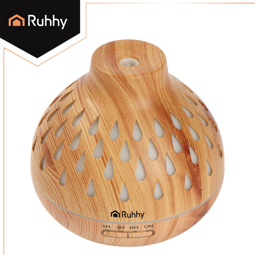 Aromadiffusor 400 ml – Luftfuktare med Ultraljud, LED-Ljus & Timer