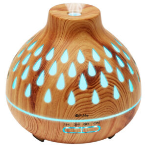 Aromadiffusor 400 ml – Luftfuktare med Ultraljud, LED-Ljus & Timer