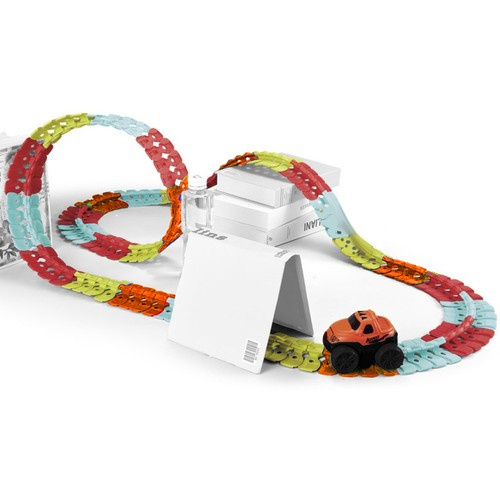 Racerbana 196 Delar – Flexibel Bilbana med LED-bil