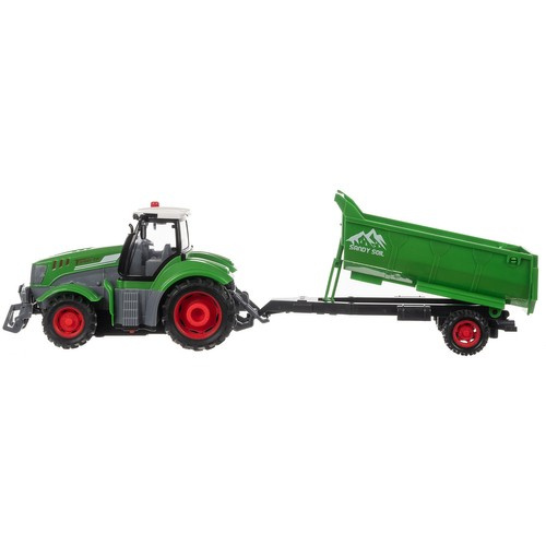 Fjärrstyrd Traktor med Släp – RC Traktor med Tippbart Släp & LED-ljus