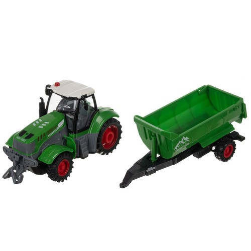 Fjärrstyrd Traktor med Släp – RC Traktor med Tippbart Släp & LED-ljus