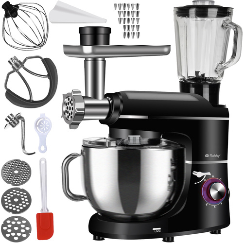 Köksmaskin 2200 W 6,2 L – Matberedare med Blender, Köttkvarn & Planetarisk Blandning