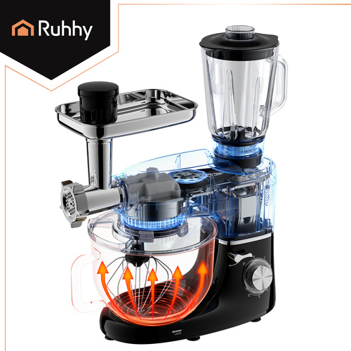 Köksmaskin 2200 W 6,2 L – Matberedare med Blender, Köttkvarn & Planetarisk Blandning