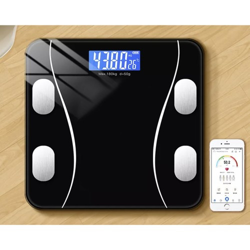 Analytisk Personvåg med Bluetooth – Badrumsvåg 180 kg med LCD-Display