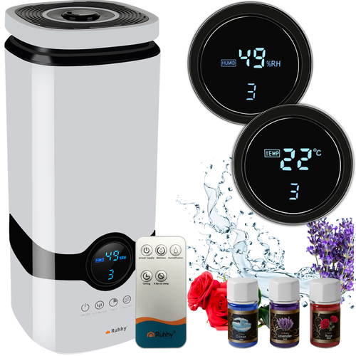 Luftfuktare 4 L – Ultraljudsluftfuktare med Jonisering, Aromaterapi & Fjärrkontroll