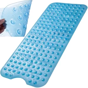 Halkfri Badrumsmatta 100 x 40 cm – Halkskyddsmatta med Sugkoppar