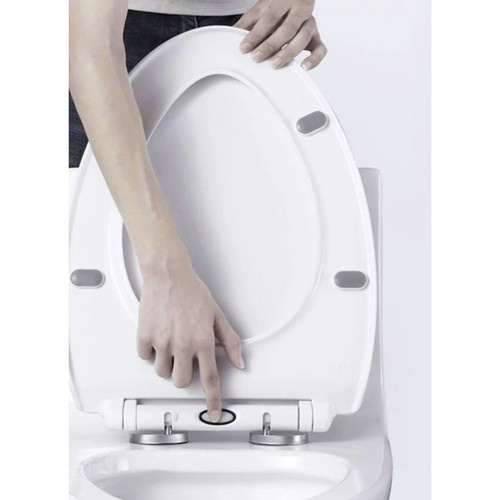 Toalettsits med Mjukstängning – Universell WC-Sits med Snabbfäste