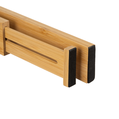 Lådavdelare 4-pack – Utdragbara Lådorganisatörer i Bambu 42–56 cm