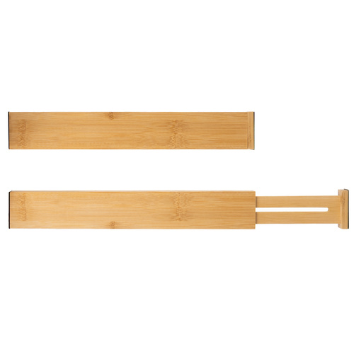 Lådavdelare 4-pack – Utdragbara Lådorganisatörer i Bambu 42–56 cm