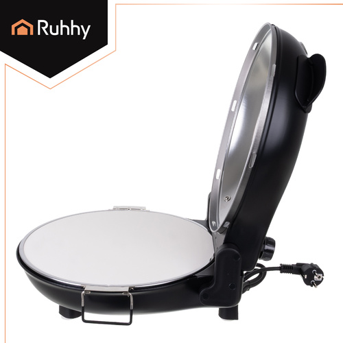 Elektrisk Pizzaugn 1200 W – Pizzaugn med Keramisk Pizzasten, 420 °C & 2 Pizzaspadar