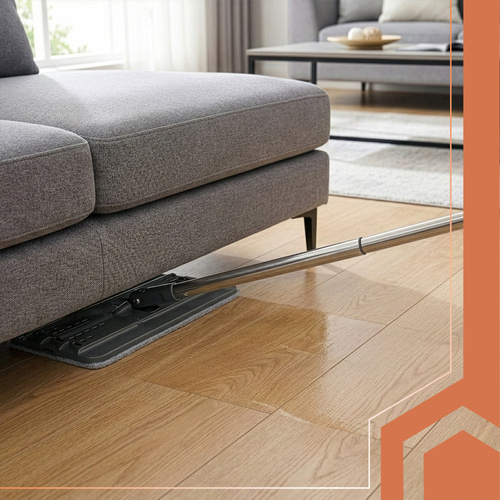 Spraymopp med Dubbelkammarhink 11 L – Platt Mopp med Handsfree Urvridning & 3 Moppskydd