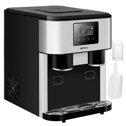 Ismaskin 3-i-1 15 kg/24 h – Iskubsmaskin med Iskross, Kallvattendispenser & LCD-Display