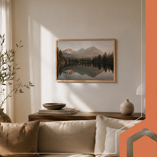 Fotoram 40 x 60 cm i Furu – Träram med Akrylglas Och MDF-baksida