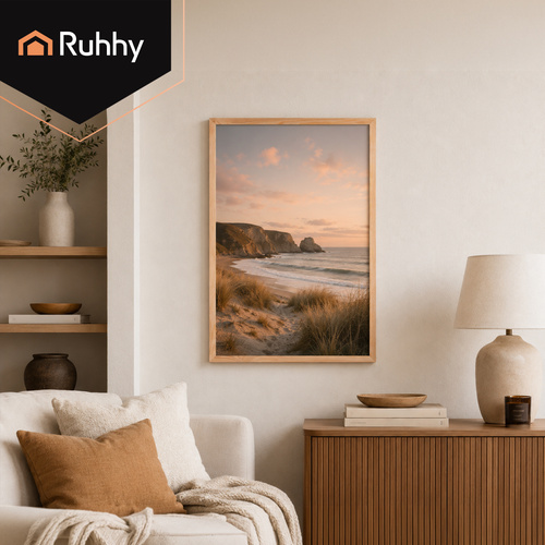Fotoram 50 x 70 cm i Furu – Träram med Akrylglas Och MDF-baksida
