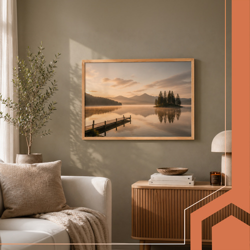 Fotoram 50 x 70 cm i Furu – Träram med Akrylglas Och MDF-baksida
