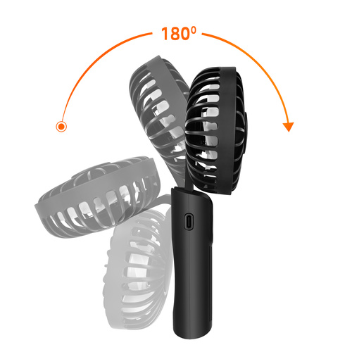 Mini Handfläkt USB-C – Portabel Bordsfläkt med LED-Display & 4 Hastigheter