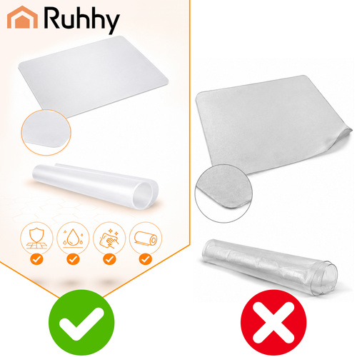 Stolskyddsmatta 90 x 130 cm – Golvskydd för Kontorsstol i Transparent PP