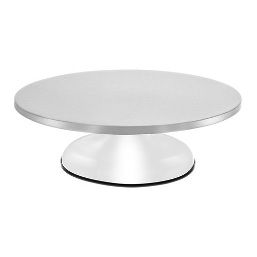 Roterande Tårtfat 30 cm – Serveringsfat i Rostfritt Stål med 360° Rotation