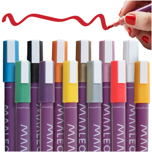 Akrylmarkers 12-pack – Dekorationspennor för DIY, Glas, Trä & Keramik