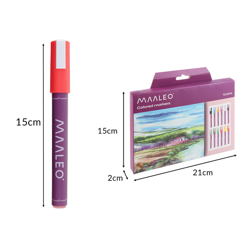 Akrylmarkers 12-pack – Dekorationspennor för DIY, Glas, Trä & Keramik