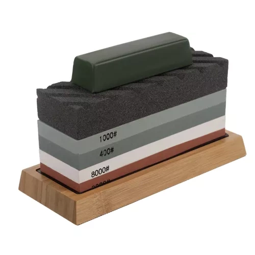 Knivslipset 9 Delar – Vattenbrynen 400/1000/3000/8000 med Läderrem