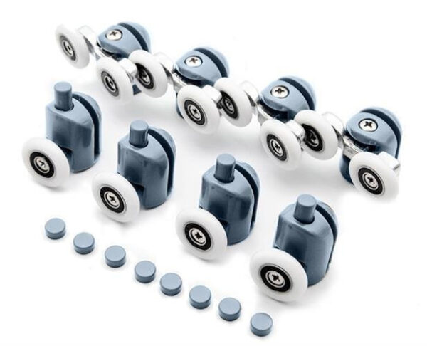 Duschkabinshjul 8-pack – Ersättningshjul 24 mm för Duschdörr