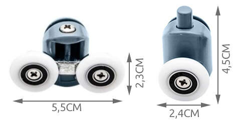 Duschkabinshjul 8-pack – Ersättningshjul 24 mm för Duschdörr