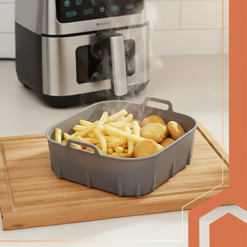 Silikoninsats för Airfryer 20 cm – Non-Stick med Handtag