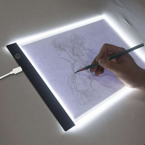 Skissbräda A4 – LED-Ljusplatta för Kalkering med 3 Ljusstyrkor