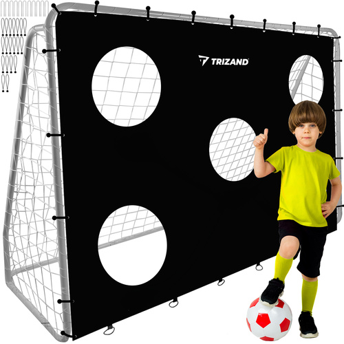 Fotbollsmål 240 cm – Fotbollsnät med Träffsäkerhetsmatta & Markpinnar
