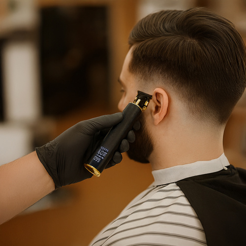 Hårtrimmer & Skäggtrimmer – Elektrisk Trimmer med 6 Distanskammar