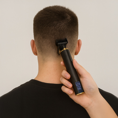 Hårtrimmer & Skäggtrimmer – Elektrisk Trimmer med 6 Distanskammar