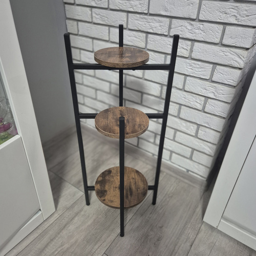 Blomställning 3 Nivåer 80 cm – Växtställ i Metall med Justerbara Fötter