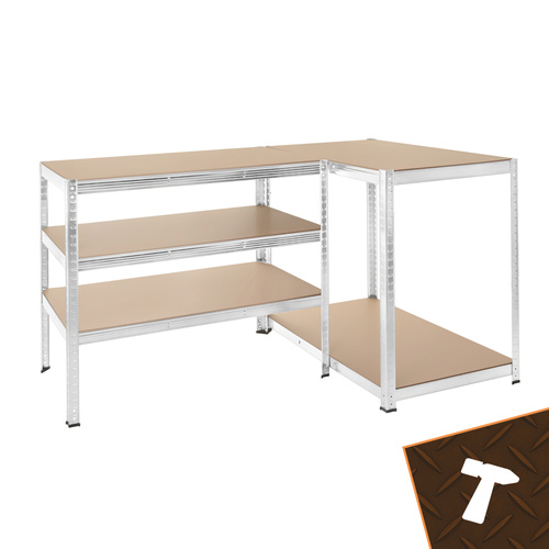 Förvaringshylla 180 x 100 x 60 cm – Metallhylla med 5 Justerbara Hyllplan, 3-i-1 & 1000 kg