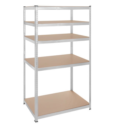 Förvaringshylla 180 x 100 x 60 cm – Metallhylla med 5 Justerbara Hyllplan, 3-i-1 & 1000 kg