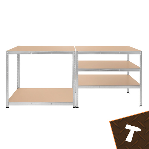 Förvaringshylla 180 x 100 x 60 cm – Metallhylla med 5 Justerbara Hyllplan, 3-i-1 & 1000 kg