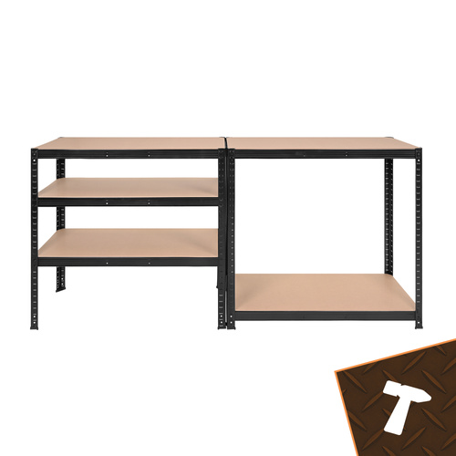 Förvaringshylla 180 x 90 x 40 cm – Metallhylla med 5 Justerbara Hyllplan, 1000 kg
