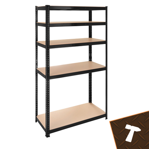 Förvaringshylla 180 x 90 x 40 cm – Metallhylla med 5 Justerbara Hyllplan, 1000 kg