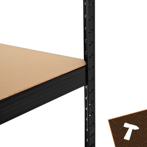 Förvaringshylla 180 x 90 x 40 cm – Metallhylla med 5 Justerbara Hyllplan, 1000 kg
