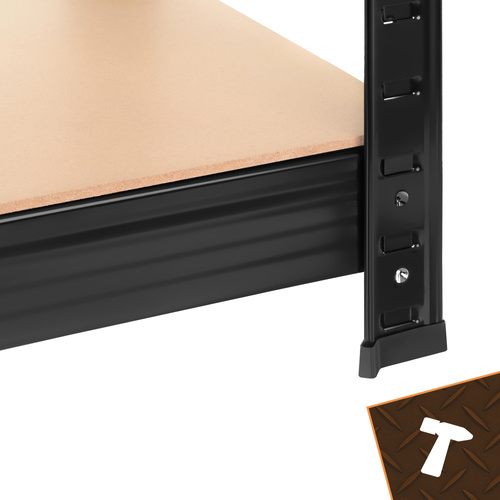 Förvaringshylla 180 x 90 x 40 cm – Metallhylla med 5 Justerbara Hyllplan, 1000 kg