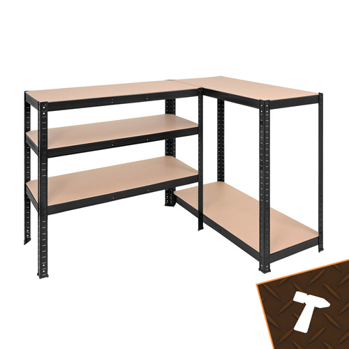 Förvaringshylla 180 x 90 x 40 cm – Metallhylla med 5 Justerbara Hyllplan, 1000 kg