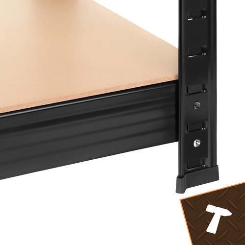 Förvaringshylla 220 x 100 x 45 cm – Metallhylla med 5 Justerbara Hyllplan, 1000 kg