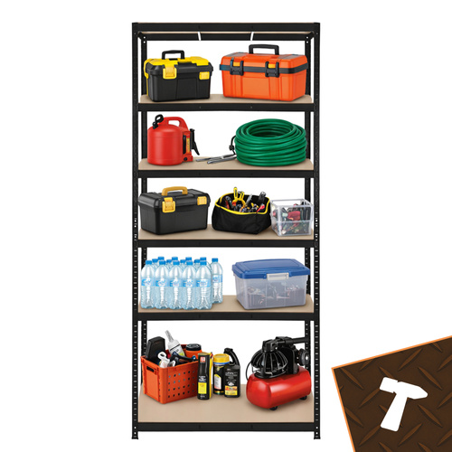 Förvaringshylla 220 x 100 x 45 cm – Metallhylla med 5 Justerbara Hyllplan, 1000 kg