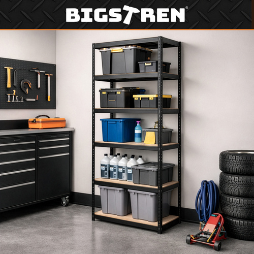 Förvaringshylla 220 x 100 x 45 cm – Metallhylla med 5 Justerbara Hyllplan, 1000 kg
